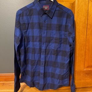 UNTUCKit blue plaid shirt